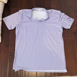 Holderness and Bourne Men's Blue and Lilac golf Polo Shirt